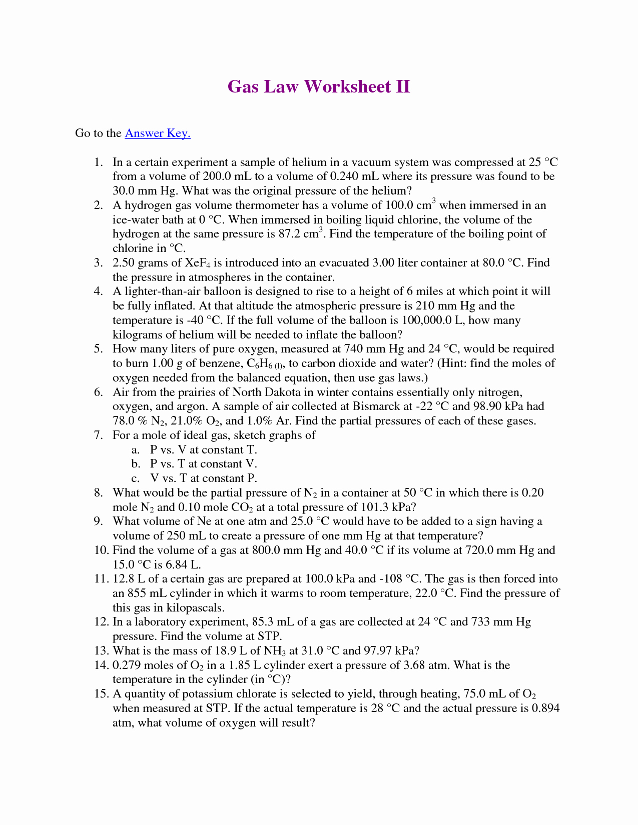 Boyle&amp;#039;s Law Worksheet Answer Key Awesome 16 Best Of Mixed Gas Laws Worksheet Answers Mixed