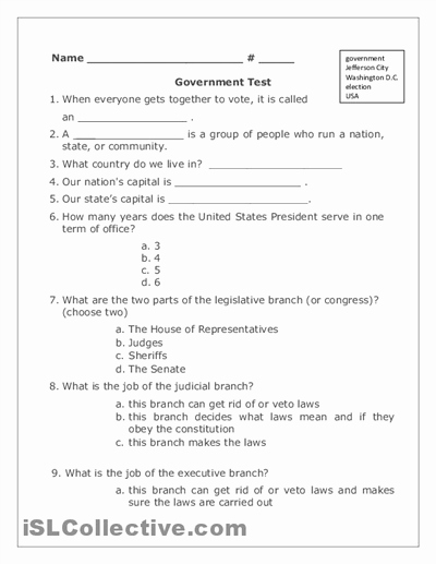 Branches Of Government Worksheet Elegant 13 Best Of Three Branches Government Worksheet