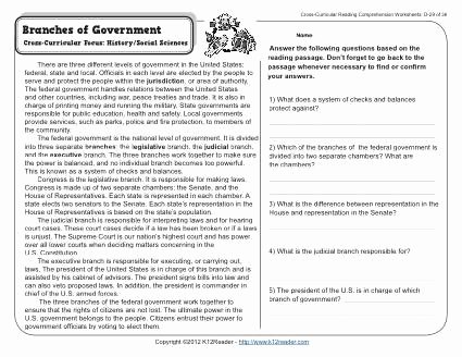 Branches Of Government Worksheet Luxury Branches Of Government