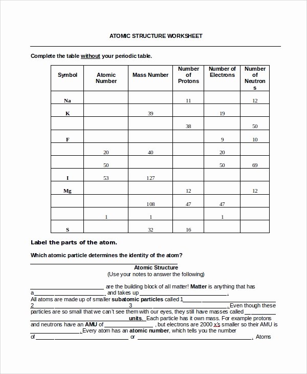 50 Build An Atom Worksheet Answers Chessmuseum Template Library