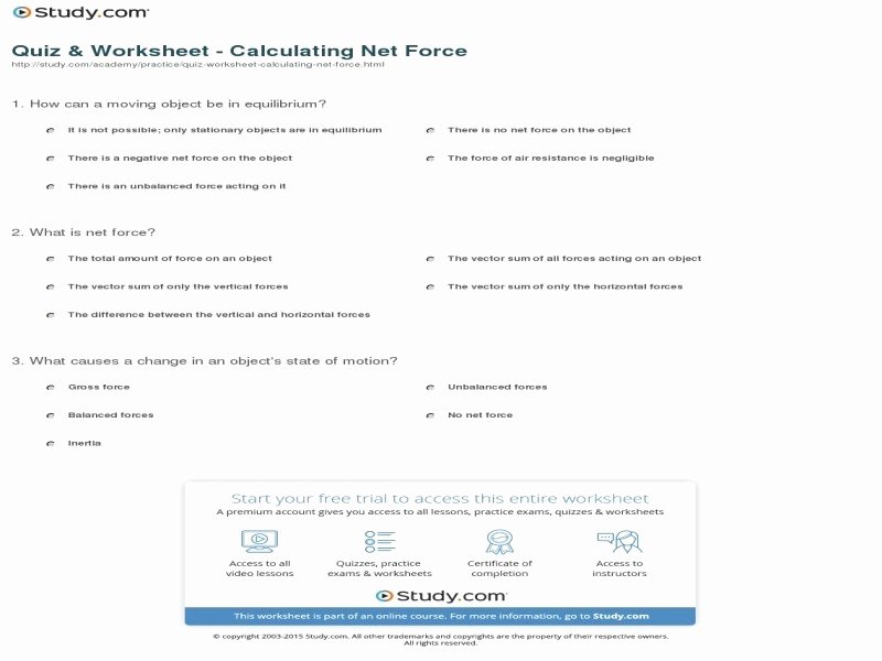 Calculating force Worksheet Answers Elegant Calculating force Worksheet Free Printable Worksheets