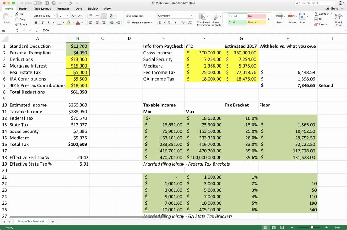 Calculating Sales Tax Worksheet Awesome 2019 Tax Estimate Spreadsheet