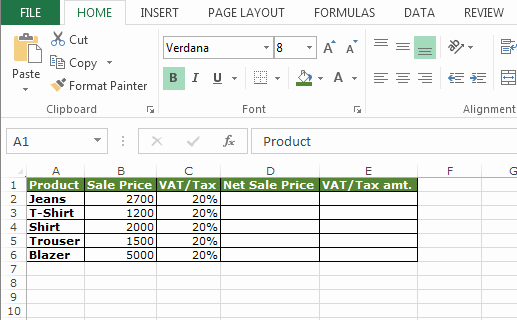 Calculating Sales Tax Worksheet Inspirational How to Calculate Vat In Microsoft Excel