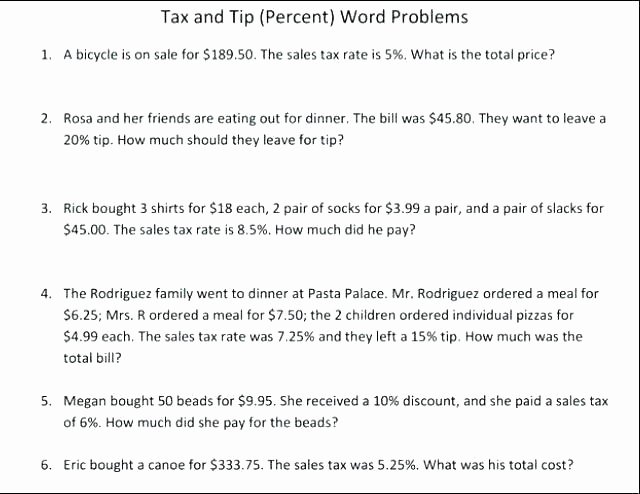 Calculating Sales Tax Worksheet Unique Discount Worksheets