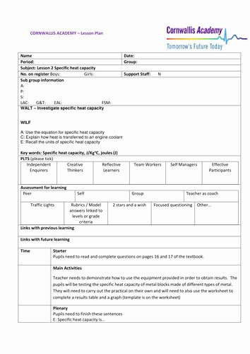 Calculating Specific Heat Worksheet Lovely Specific Heat Worksheet Answers