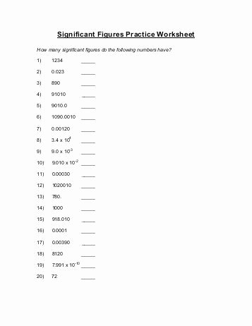 Calculations Using Significant Figures Worksheet Beautiful 21 Luxury Significant Figures Worksheet Chemistry