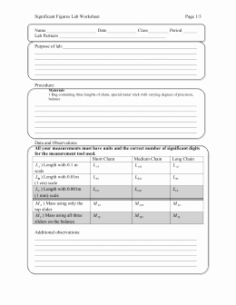 Calculations Using Significant Figures Worksheet Elegant Practice Worksheet for Significant Figures