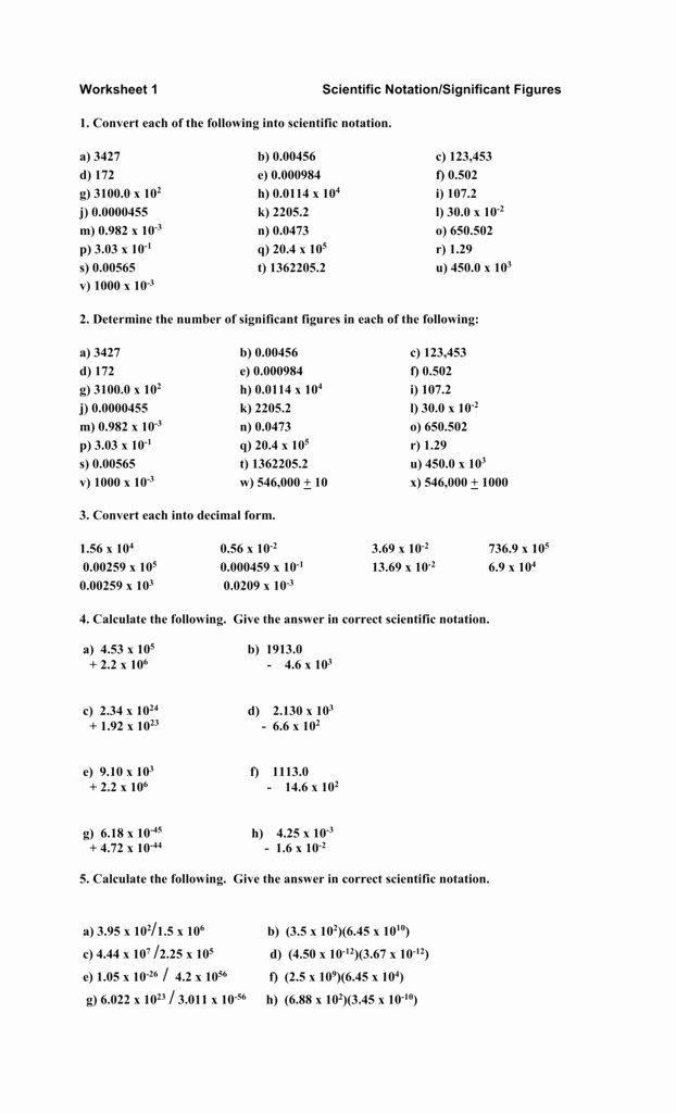 Calculations Using Significant Figures Worksheet Fresh Significant Figures Worksheet