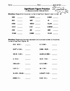 Calculations Using Significant Figures Worksheet Luxury Free Homework Practice with Significant Figure Counting