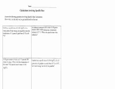 Calorimetry Worksheet Answer Key Beautiful Calorimetry Answer Key Name Chemistry Worksheet Heat