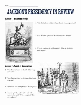 Cartoon Analysis Worksheet Answers Elegant Analyzing andrew Jackson In Political Cartoons Worksheets