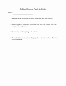 Cartoon Analysis Worksheet Answers Lovely Political Cartoon Analysis Guide 6th 9th Grade Lesson