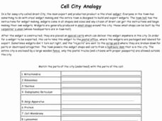 Cell City Analogy Worksheet Inspirational Cell City Analogy 9th 12th Grade Worksheet