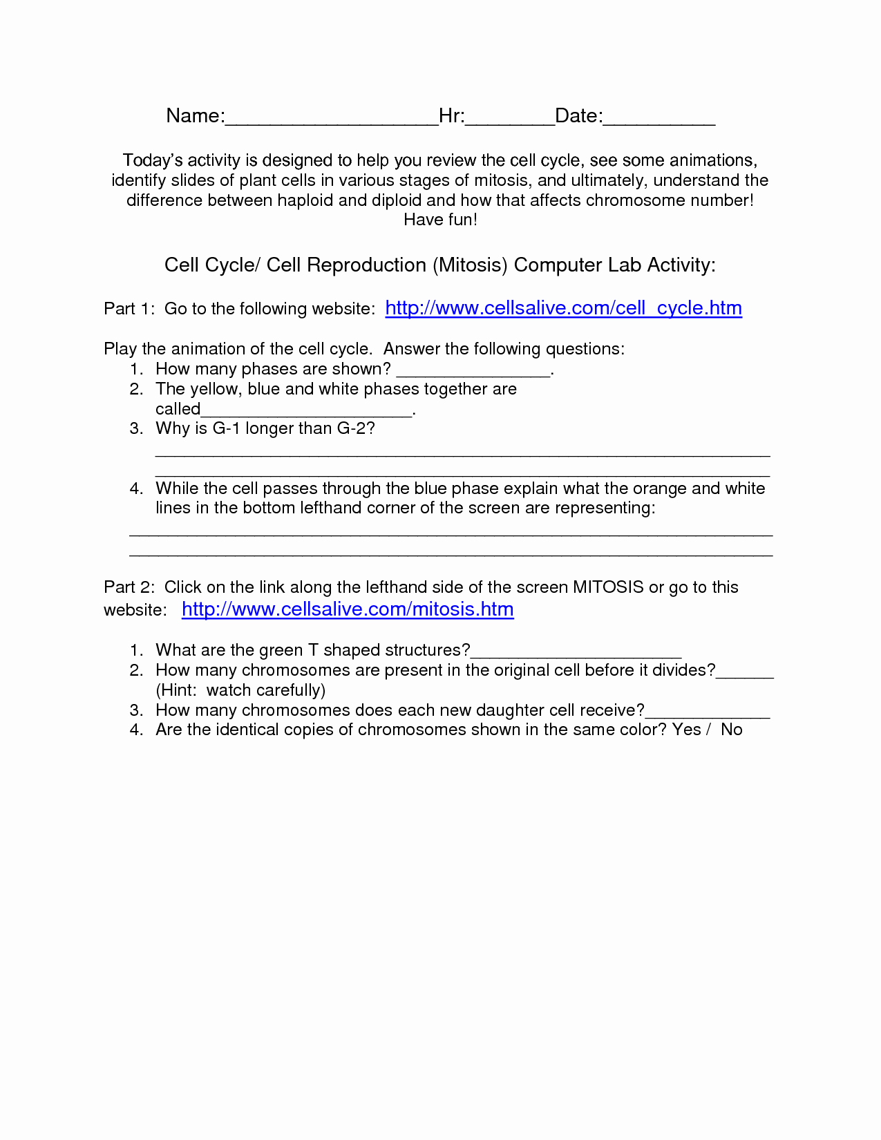 Cell Cycle and Mitosis Worksheet Elegant 14 Best Of Experimental Design Worksheet Answer Key