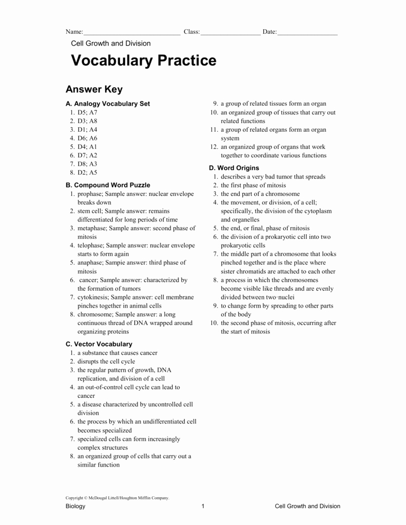 Cell Reproduction Worksheet Answers Awesome Worksheet Cell Growth and Division Worksheet Grass Fedjp
