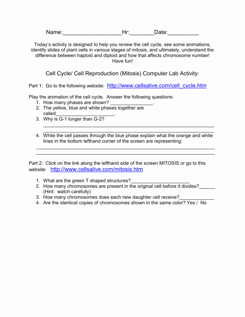 Cell Reproduction Worksheet Answers Beautiful Worksheet the Cell Cycle Coloring Worksheet Grass Fedjp