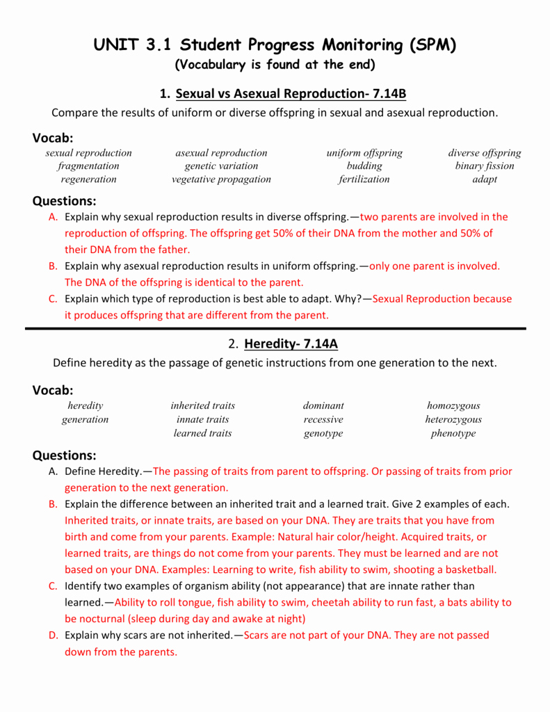 Cell Reproduction Worksheet Answers Inspirational A Ual Versus Ual Reproduction Worksheet Answers