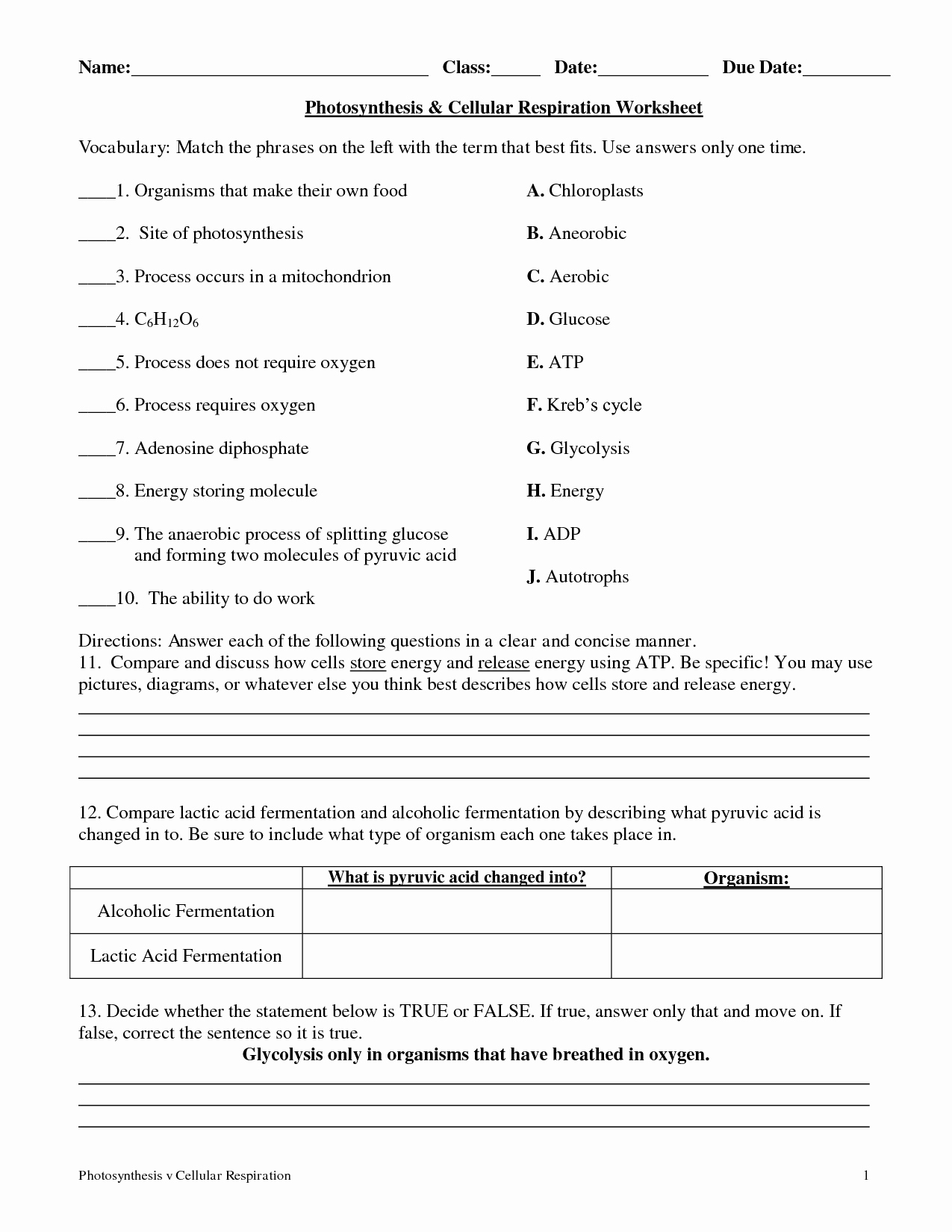Cellular Respiration Review Worksheet Elegant 15 Best Of Glycolysis Worksheet Answers Chapter 9