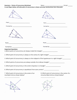 Centers Of Triangles Worksheet Awesome Geometry Chapter 5 Quiz Multiple Choice Worth