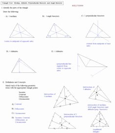 Centers Of Triangles Worksheet Best Of Centers Of Triangles Card sort