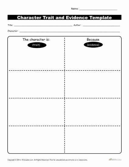 Character Traits Worksheet 3rd Grade Inspirational Character Trait Worksheet