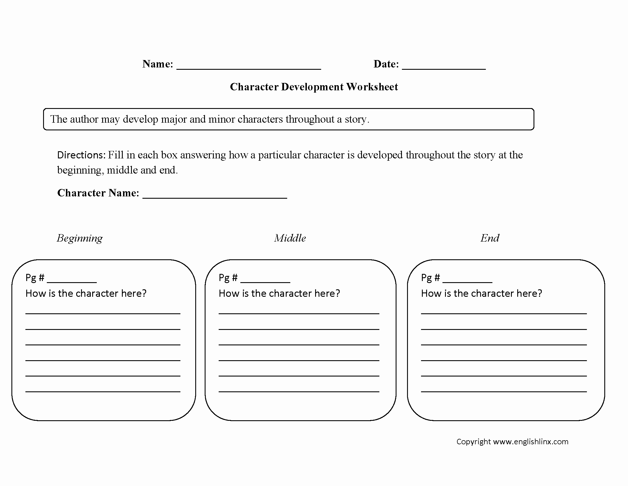 Character Traits Worksheet Pdf Awesome Single Character Development Character Analysis Worksheet