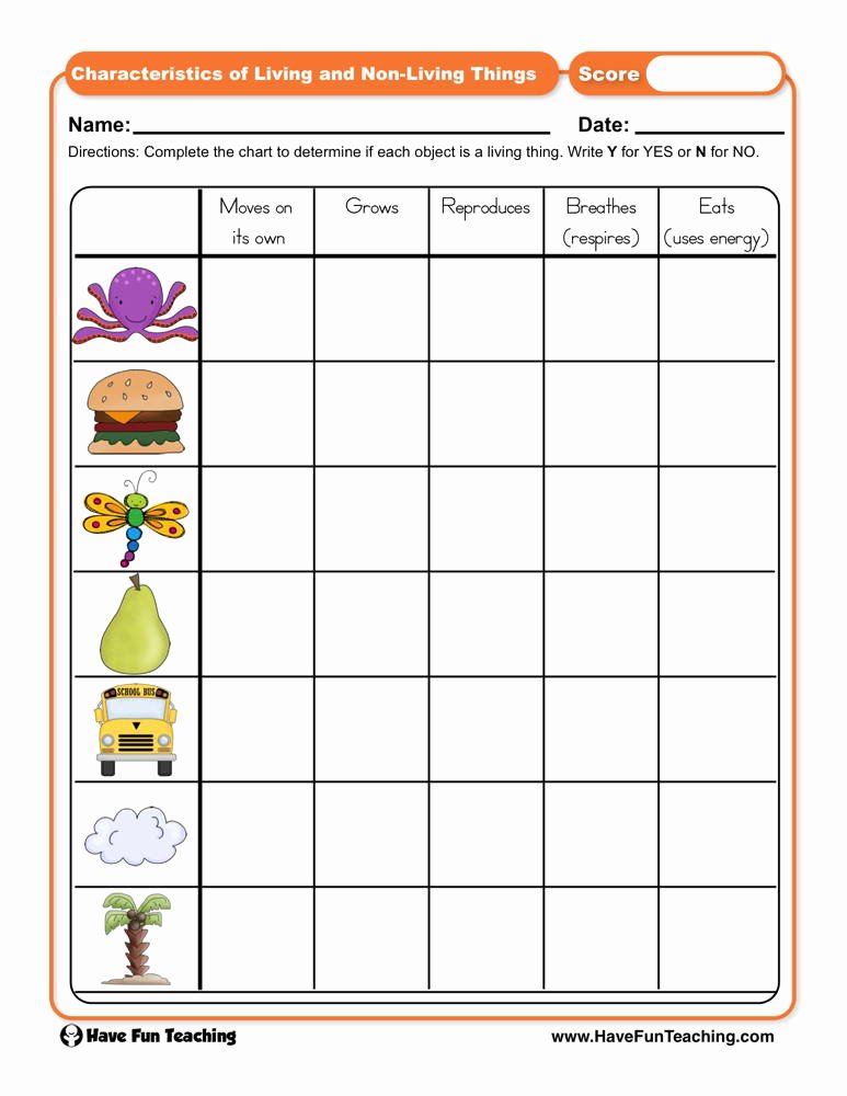 50 Characteristics Of Living Things Worksheet Chessmuseum Template 