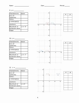 Characteristics Of Quadratic Functions Worksheet New Characteristics Of Quadratic Functions Guided Practice by