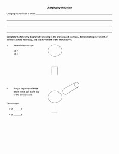 Charge and Electricity Worksheet Answers Fresh Metal Leaf Electroscope Contact &amp; Induction Worksheet