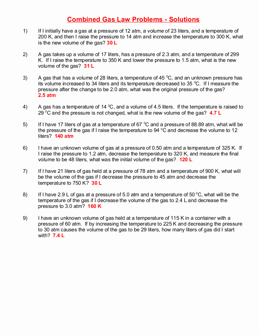 Charles Law Worksheet Answers Lovely Boyle S Law Worksheets Answers