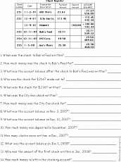 Checkbook Register Worksheet 1 Answers Lovely Check Register Quiz 1 Enchantedlearning