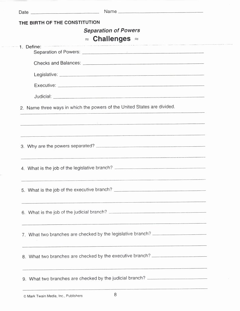 Checks and Balances Worksheet Answers Lovely Checks and Balances Worksheet Funresearcher
