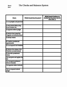 Checks and Balances Worksheet Answers New Checks and Balances Worksheets by 2nd Chance Works