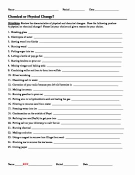 Chemical and Physical Change Worksheet Elegant Chemical Physical Change Ws Hw Review