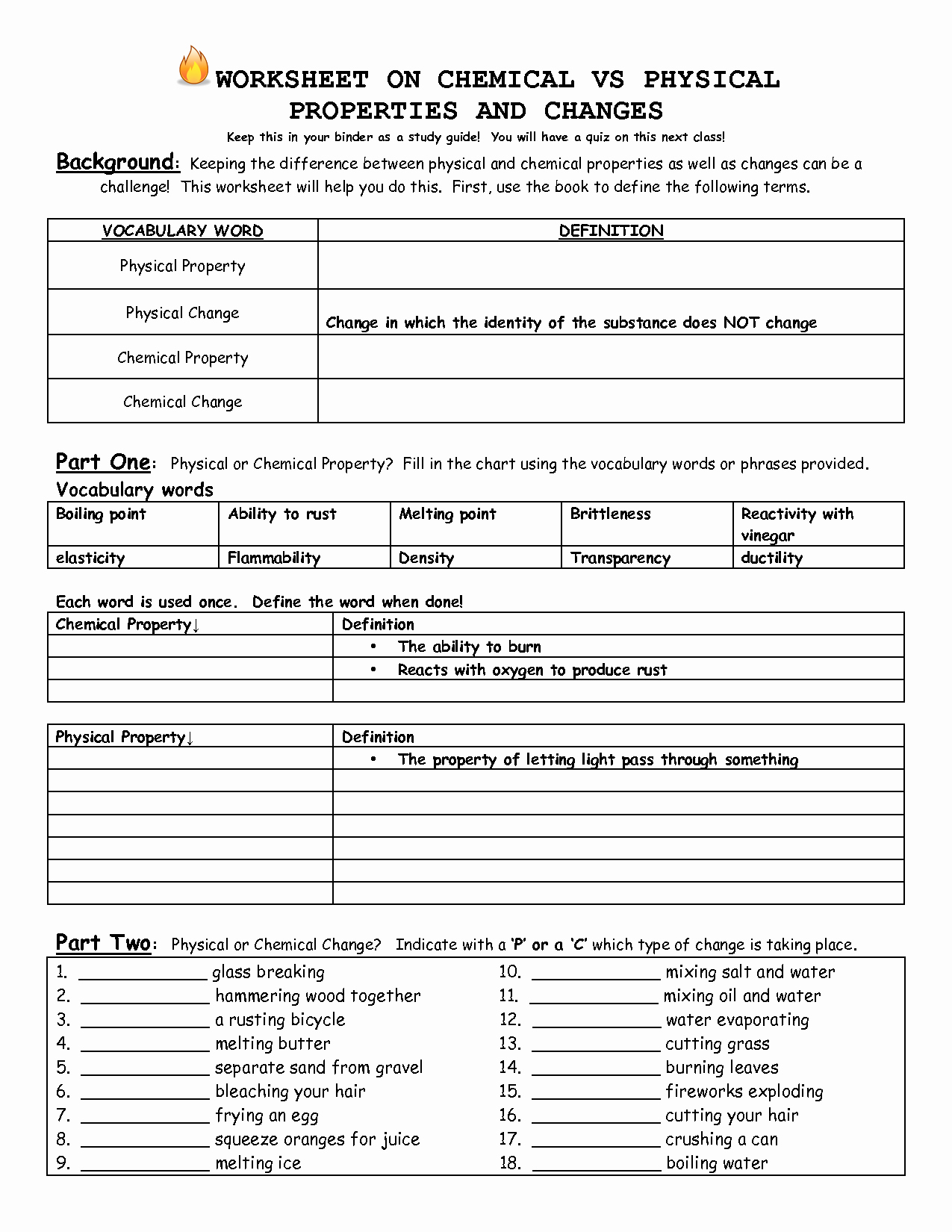 Chemical and Physical Changes Worksheet Awesome 35 Chemical and Physical Changes Worksheet Physical and