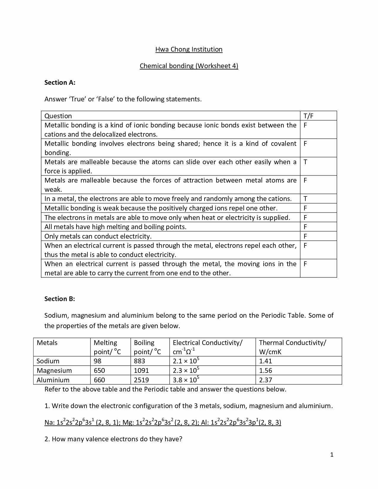 Chemical Bonding Worksheet Answer Key Fresh 11 Best Of Bonding Basics Ionic Bonds Worksheet