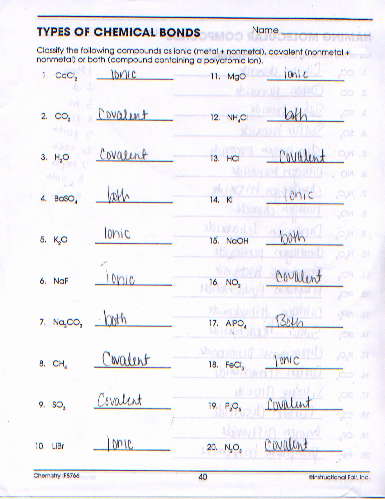 50 Chemical Bonding Worksheet Answer Key Chessmuseum Template Library