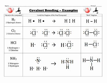 Chemical Bonding Worksheet Key Best Of Covalent Bonding Using Lewis Dot Structures by Chemistry