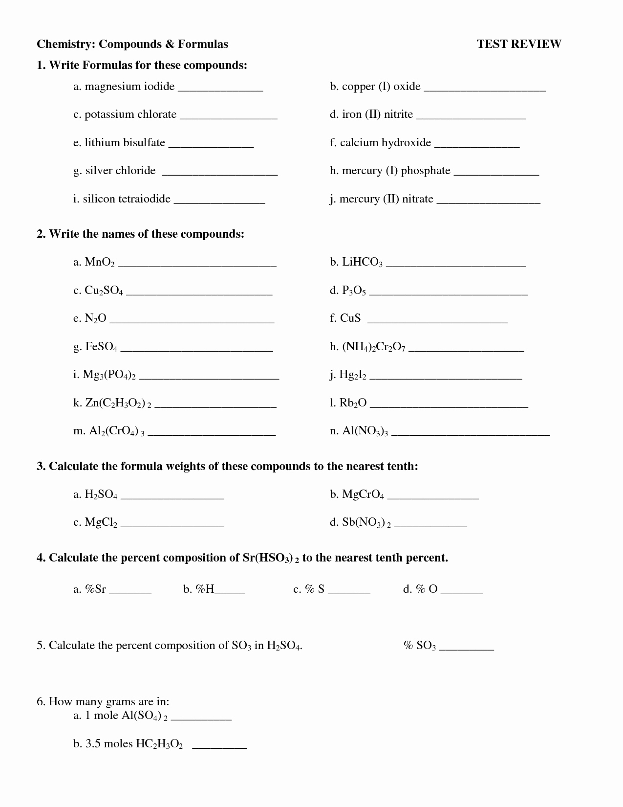 Chemical formula Writing Worksheet Elegant 16 Best Of Chemistry Naming Pounds Worksheet