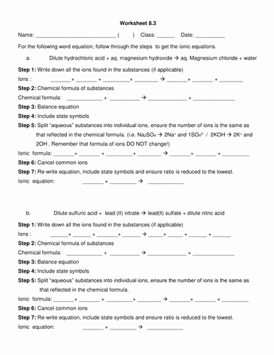 Chemical formula Writing Worksheet Fresh Ionic Equation Writing Introduction Step by Step by
