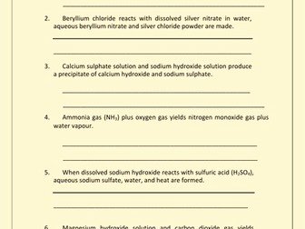 Chemical formula Writing Worksheet Inspirational Writing Chemical Equations Worksheets with Answers by
