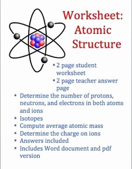 Chemistry atomic Structure Worksheet Fresh 34 Best Images About Elements On Pinterest