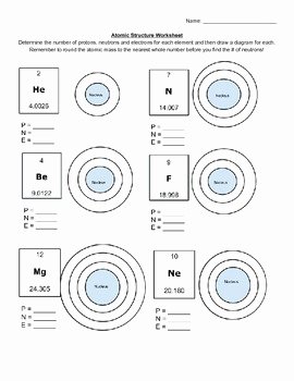 Chemistry atomic Structure Worksheet Inspirational atomic Structure Worksheet by Ms Science Resources