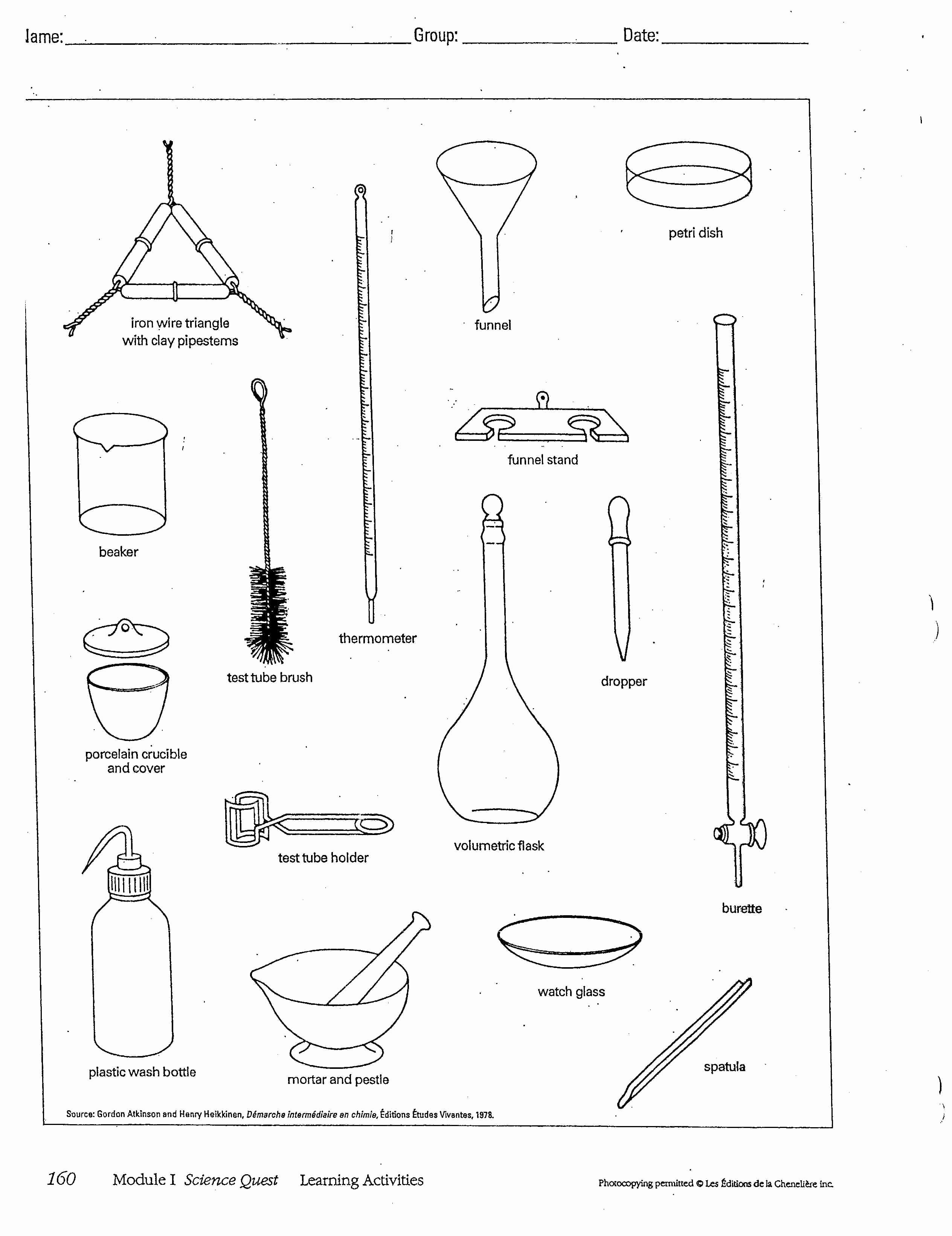 50 Chemistry Lab Equipment Worksheet Chessmuseum Template Library
