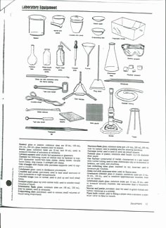 Chemistry Lab Equipment Worksheet Fresh Lab Equipment Names and Pictures Experiments