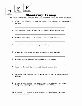 Chemistry Periodic Table Worksheet Fresh Periodic Table Gossip by Learning is Not Quiet