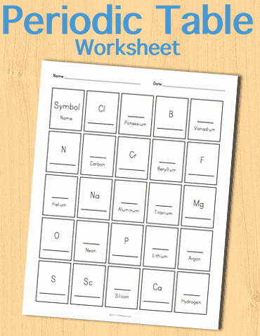 Chemistry Periodic Table Worksheet Lovely Customizable and Printable Periodic Table Worksheet
