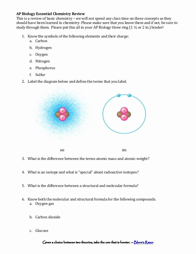 Chemistry Review Worksheet Answers New Chemistry Review