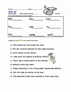 Choosing A College Worksheet Elegant Stle Consonant Le Syllable Worksheet and Blending