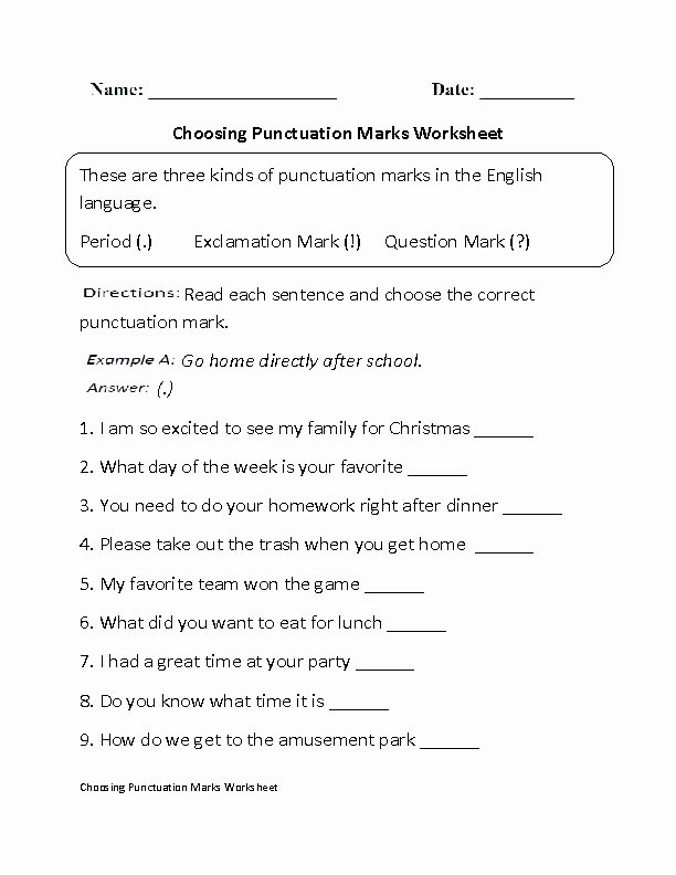 Choosing A College Worksheet New This Uses Periods Question Marks &amp; Exclamation Points